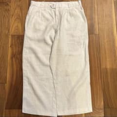 90s 00s リネンスラックス 白 極太 | Mercari