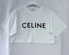 【美品】CELINE セリーヌ クロップド Tシャツ ホワイト Lサイズのサムネイル