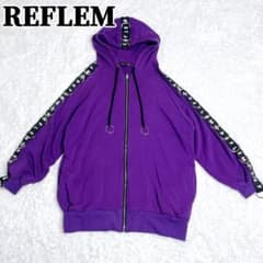 REFLEM レフレム Dリング ロゴテープ パーカー フーディ パープル