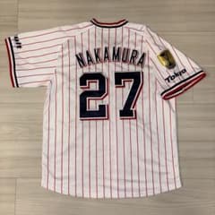 スワローズ復刻ユニフォーム　中村悠平 東京ヤクルトスワローズ 中村悠平 ユニフォーム 2021年優勝ワッペン