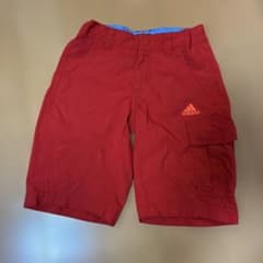adidas キッズ ハーフパンツ レッド 110cmのサムネイル