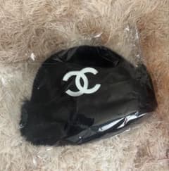 新品 CHANEL ノベルティ ファー バケットハット ブラック - メルカリ