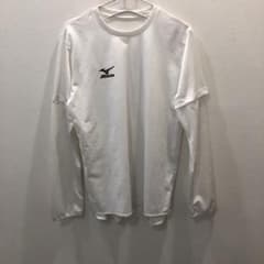 J1835 Mizuno ホワイト 長袖 ウォームアップウェア メンズ L