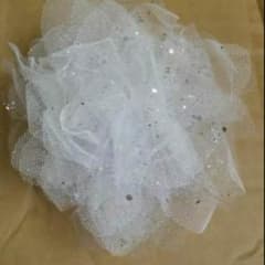 コサージュ 白 ラメのサムネイル