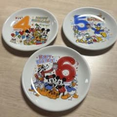 ディズニー 誕生日記念プレート 3枚セット 4歳 5歳 6歳のサムネイル