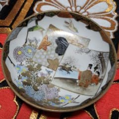 【最終お値下げ】九谷焼　中山　絵皿　明治期　骨董　アンティークのサムネイル