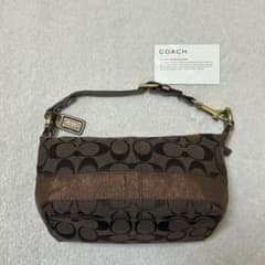 Mena様 COACH ミニハンドバッグ ポーチ シグネチャー　キャンバス Mena様 COACH ミニハンドバッグ ポーチ シグネチャー キャンバス