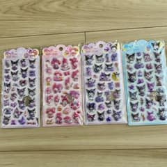 3Dシール　ぷっくりシール　ぷくぷくシール　4枚セットのサムネイル
