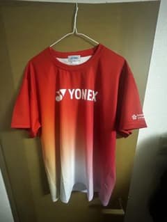 ヨネックス　バドミントン　ロゴTシャツ　限定品　フラッシュレッドXOサイズ① ヨネックス バドミントン ロゴTシャツ 限定品 フラッシュレッドXO