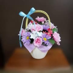 フラワーアレンジメント バスケット 造花のサムネイル