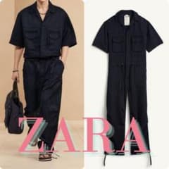 完売品●ZARA●ザラ●スキーコレクションジャンプスーツ●XS 新品 ZARA 定価10,990円 デニム ジャンプスーツ XS 今季完売品