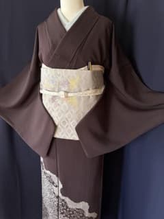 寿光織 訪問着】深い色が麗しい さまざまなシーンに華を添える 気品 
