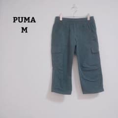 Puma Cargo Pants, Cropped Length, Elastic Waistband, Drawstring Hem, Stretch, Size M
