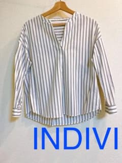 INDIVI ストライプシャツ ブラウスのサムネイル