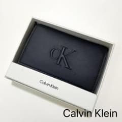カルバンクライン 財布 ウォレット 三つ折り エンボス ロゴ CK 黒