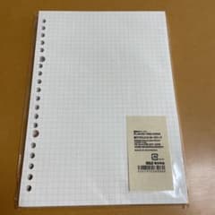 無印良品 植林木ペーパー裏うつりしにくいルーズリーフ A5 5mm方眼罫100枚のサムネイル