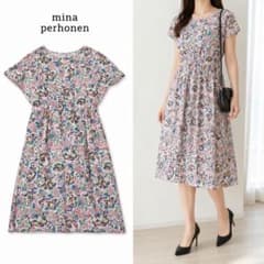 T811 M ミナペルホネン 総柄 シルク 花柄 北欧柄 ワンピース レディース m25229148570_1.jpg?1783477137