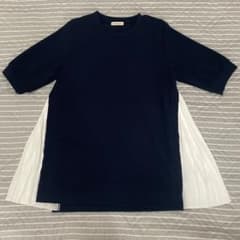 Pianissimo ピアニッシモ ネイビー プリーツ カットソーのサムネイル