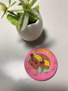 PUI PUI 몰카 1번 복권 자수 캔 배지