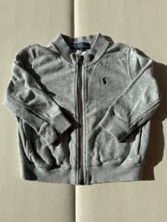 【Ralph lauren】グレー ジッパー付き カジュアルパーカーのサムネイル