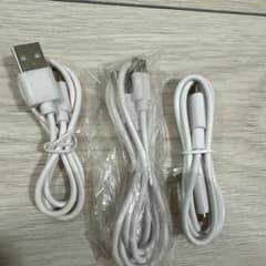ホワイトUSB充電ケーブル3本セットのサムネイル