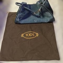 TOD'S スエード ショルダーバッグ ブルーのサムネイル