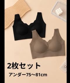 シームレス　ブラ　シームレスブラ　ノンワイヤー ナイトブラ 2枚セットのサムネイル