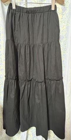 w closet ブラック フレアスカート