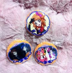 アイカツハロウィン 缶バッジ 大空あかり 紫吹蘭 氷上スミレ 霧矢