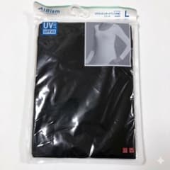 UNIQLO ユニクロ　AIRism UVカット長袖Tシャツ L ブラック