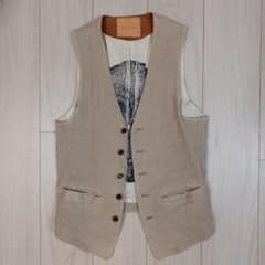 ★美品★ BACKLASH バックラッシュ リネン ベスト スカル ベージュ L ☆美品☆ BACKLASH バックラッシュ リネン ベスト スカル ベージュ L
