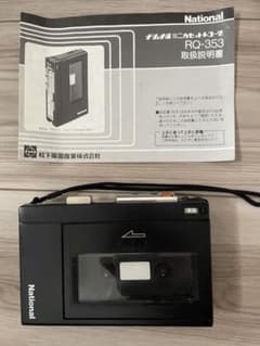 National RQ-353 ミニカセットレコーダー National ナショナルミニカセットレコーダ RQ-353 取扱説明書付き