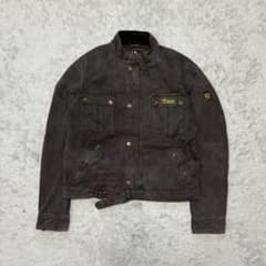 【希少】 Belstaff ショートオイルドジャケット L ショート丈 CC17 希少】 Belstaff ショートオイルドジャケット L ショート丈 CC17