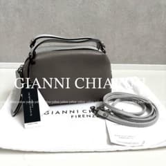 美品GIANNI CHIARINIジャンニキアリーニ バイカラーアリファSグレー 