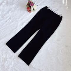 Uniqlo (W70) Stretch Straight Pants, Black, Office Casual
