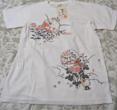 ハローキティ むかしむかし 和柄 Tシャツ 白 WMのサムネイル