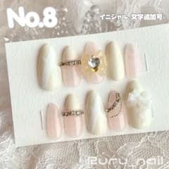現品】ネイルチップ♡イエロー 黄色 量産型地雷韓国ワンホンイニシャル