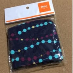 新品　スイムキャップ　紺×水玉のサムネイル