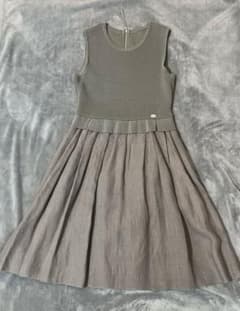フォクシー　 リネン ワンピース French Sucre FOXEY ワンピース French Sucre 35852 ブラウン 40 - メルカリ