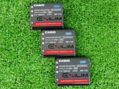 リチウムイオン充電池 カシオ純正品 NP-110  未使用品３個のサムネイル