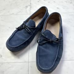 TOD'S スエード ドライビングシューズ ネイビー モカシン - メルカリ