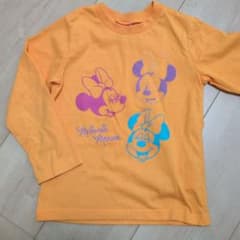 ミニーマウス 長袖Tシャツ オレンジ