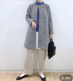 グローバルワーク　軽やかストレッチ　2wayコート　グレンチェック　Sのサムネイル