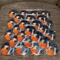 ハイキュー アニメデッキ ホログラム缶バッジ 紙飛行機 影山飛雄 50点