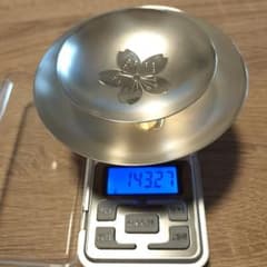 造幣局製 純銀 盃 シルバー1000 ホールマークあり 2枚 約143g 桜模様 