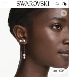 SWAROVSKI パール ドロップピアスのサムネイル