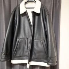 ボア付きフェイクレザージャケットのサムネイル