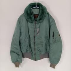 アルファ/50S復刻/B-15D/フライトジャケット/USA製/襟ファー - メルカリ