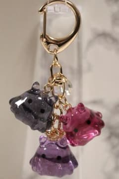 【お時間頂ける方限定☆オーダーページ】めんだこ/メンダコ三連キーホルダー めんだこ/メンダコ/三連キーホルダー【パープル系・ノーマルゴールド