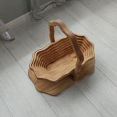 木製 折りたたみ式 バスケット フルーツバスケットのサムネイル